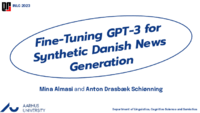 Fine-Tuning GPT-3 for Synthetic Danish News Generation