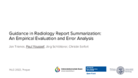 Guidance in Radiology Report Summarization: An Empirical Evaluation and Error Analysis