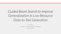 Guided Beam Search to Improve Generalization in Low-Resource Data-to-Text Generation