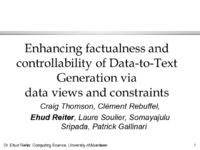 Enhancing Factualness and Controllability of Data-to-Text Generation via Data Views and Constraints