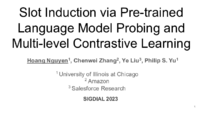 Slot Induction via Pre-Trained Language Model Probing and Multi-Level Contrastive Learning